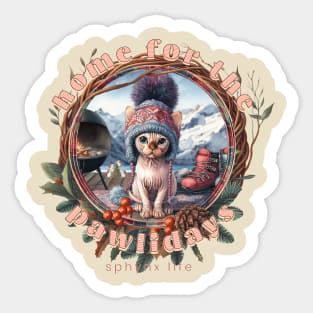 Home For The Holidays Beanie Sphynx Life 22S Sticker